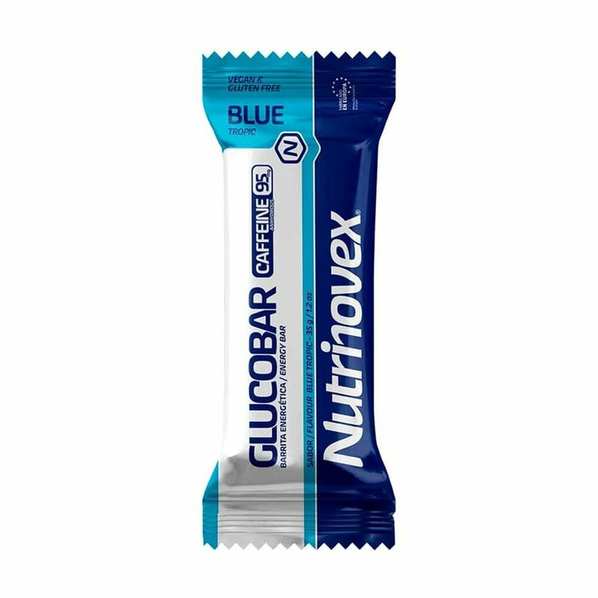 Energy bar Glucobar Nutrinovex Blue Tropic Caffeine Nutrinovex