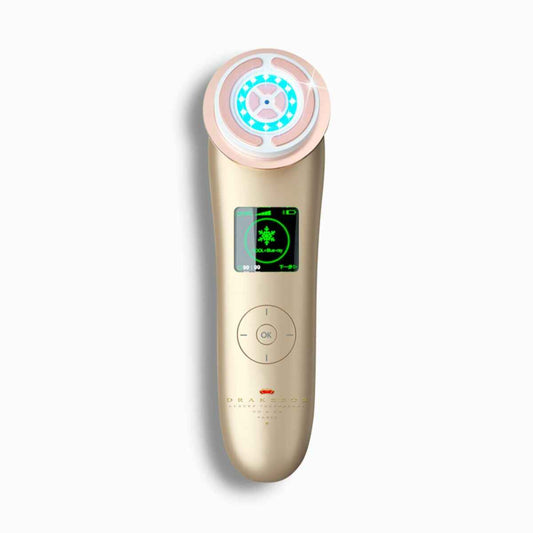 Facial Massager with Radiofrequency, Phototherapy and Electrostimulation Drakefor NANOSKIN INTELIGENT White Golden Drakefor