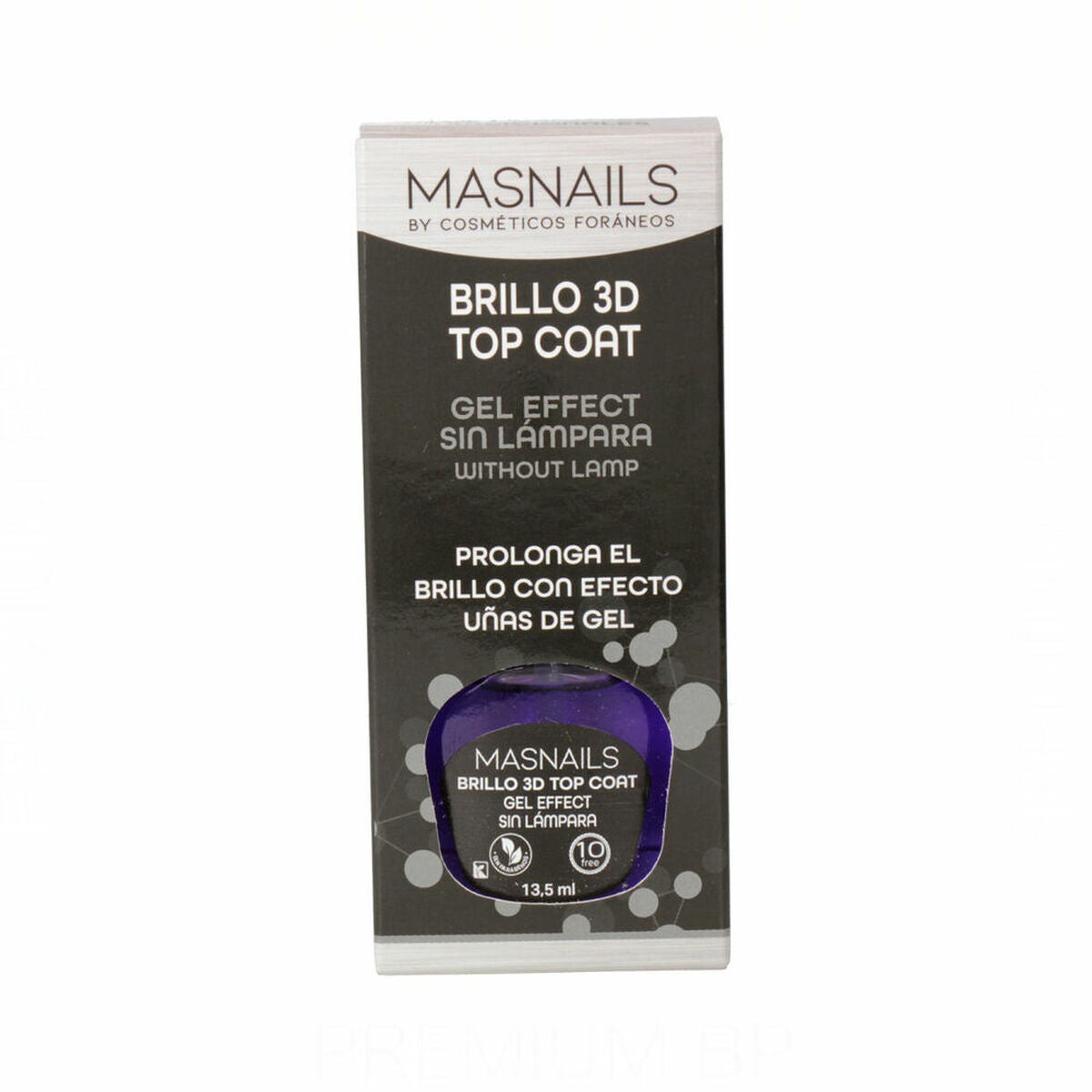 Nail polish 3D Top Coat Gel Effect (13,5 ml) Masnails