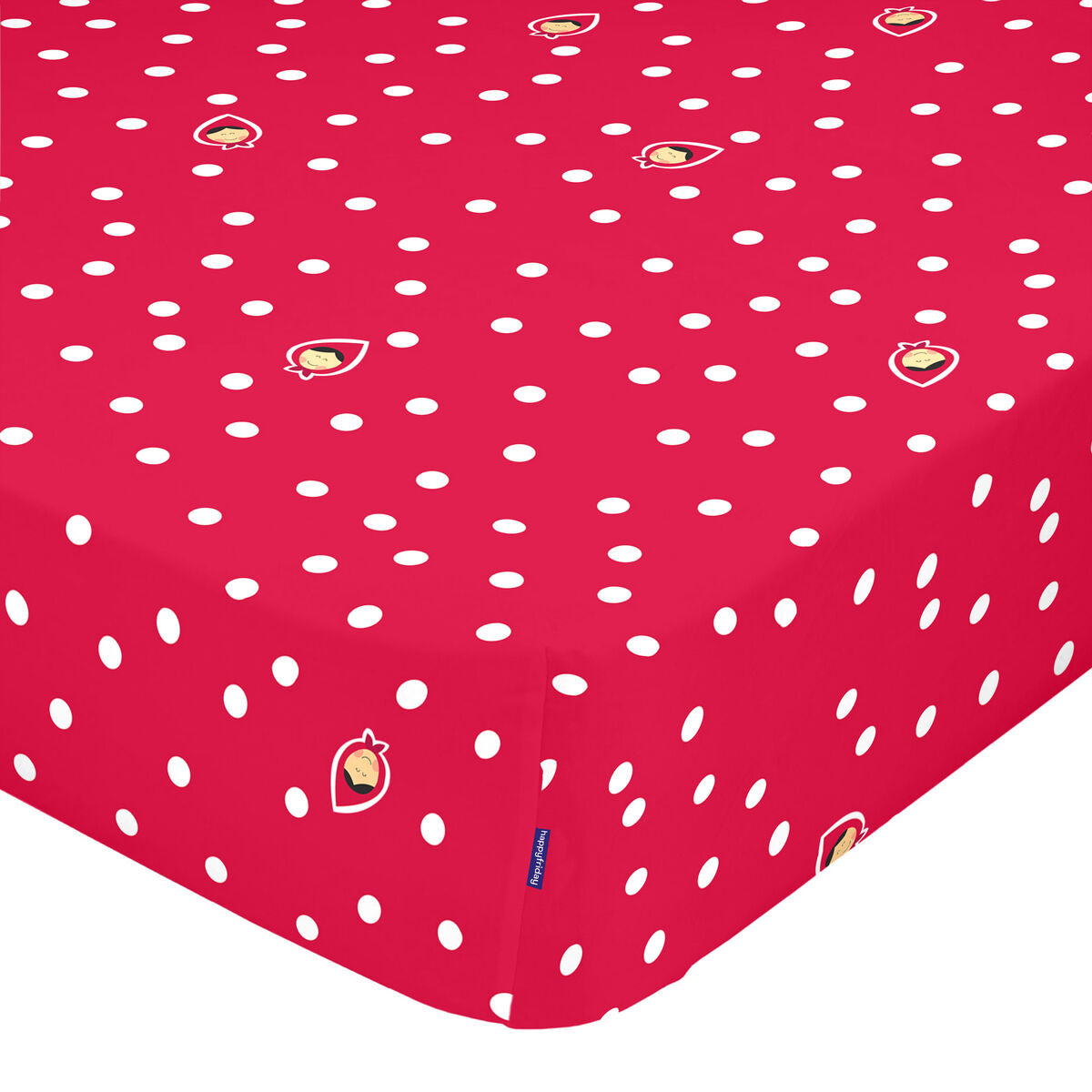 Fitted sheet HappyFriday MR FOX Red Multicolour 70 x 140 x 14 cm HappyFriday