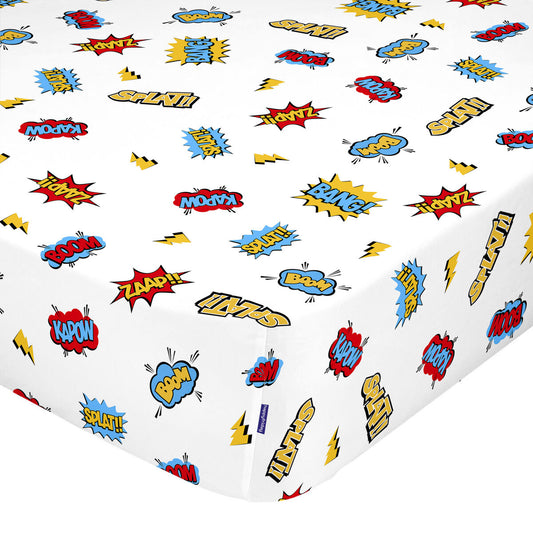 Fitted sheet HappyFriday MR FOX White Multicolour 90 x 200 x 32 cm