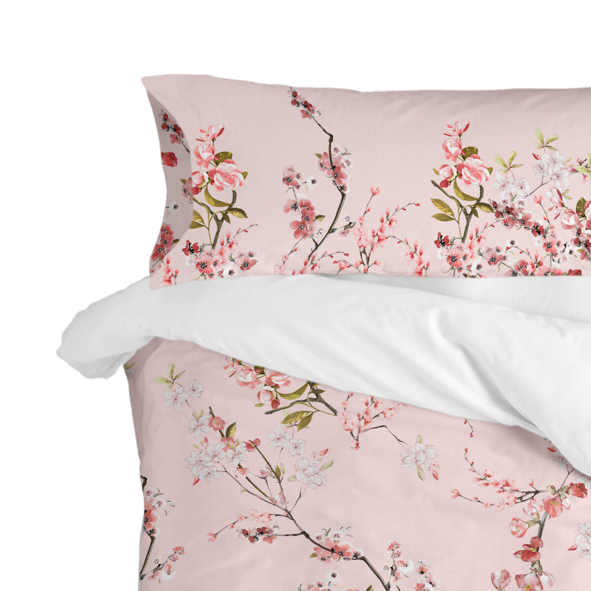 Pillowcase HappyFriday Chinoiserie rose Multicolour 45 x 155 cm HappyFriday