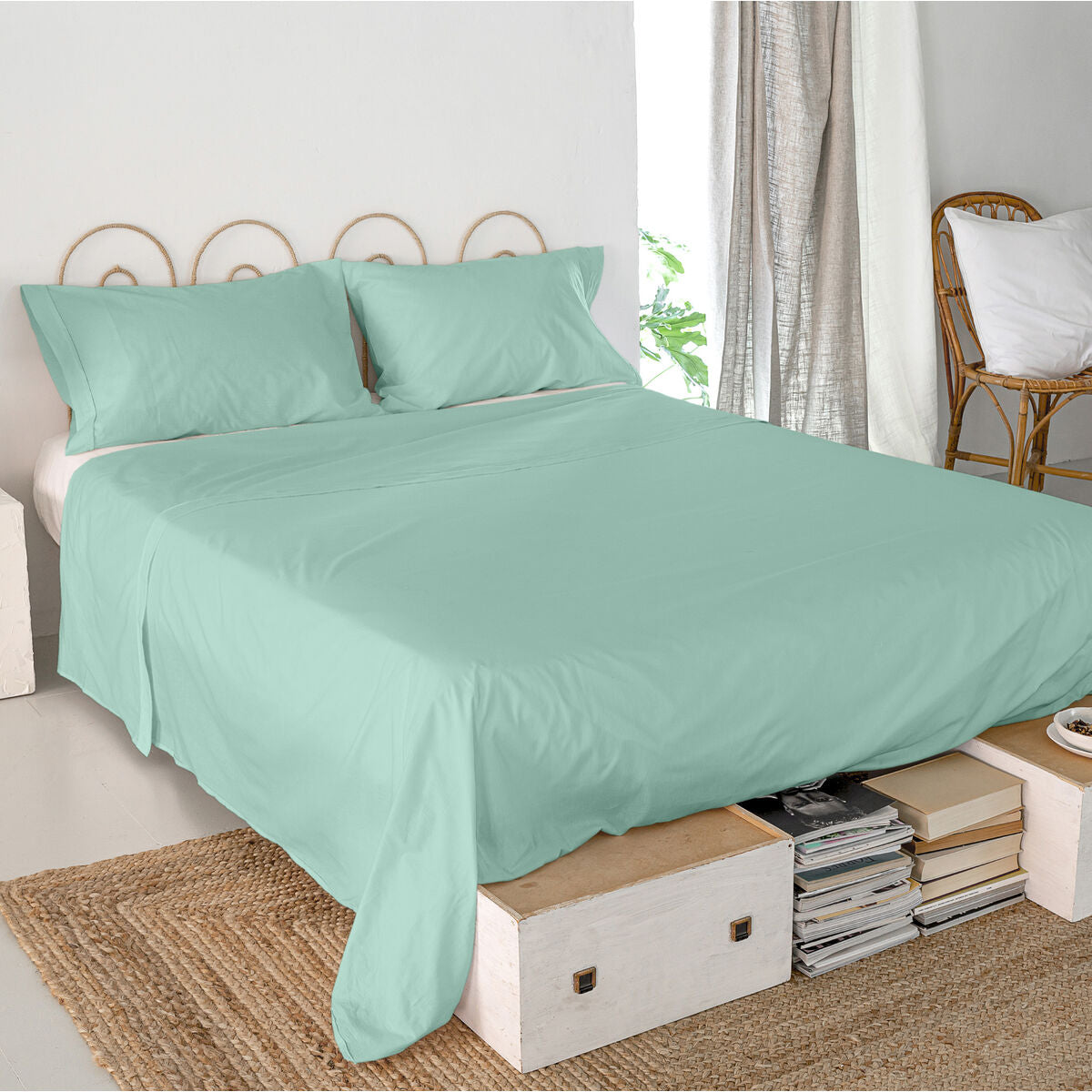 Top sheet HappyFriday Basic Mint 180 x 270 cm HappyFriday