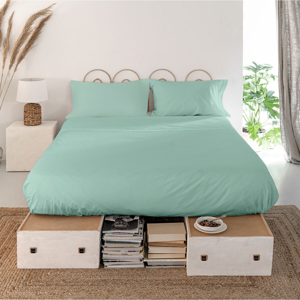 Top sheet HappyFriday Basic Mint 180 x 270 cm HappyFriday