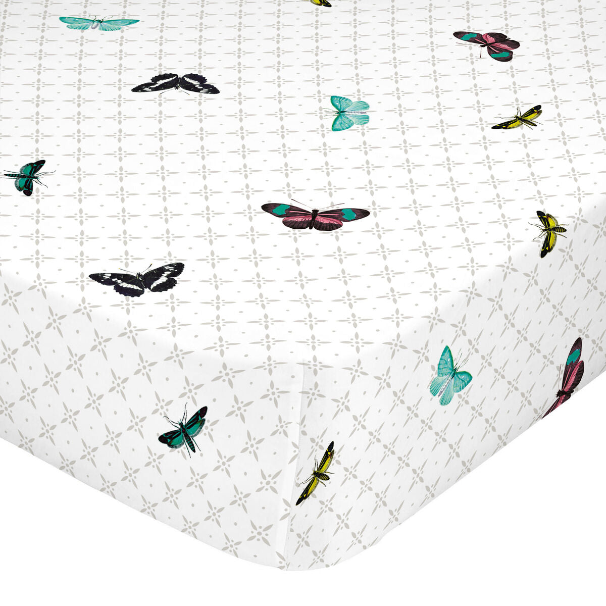 Fitted bottom sheet HappyFriday Birds of paradise Multicolour 160 x 200 x 32 cm HappyFriday