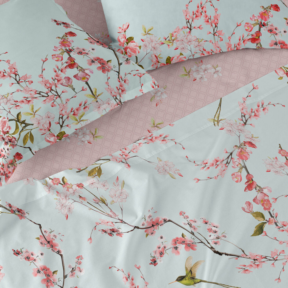 Fitted sheet HappyFriday Chinoiserie Multicolour 140 x 200 x 32 cm