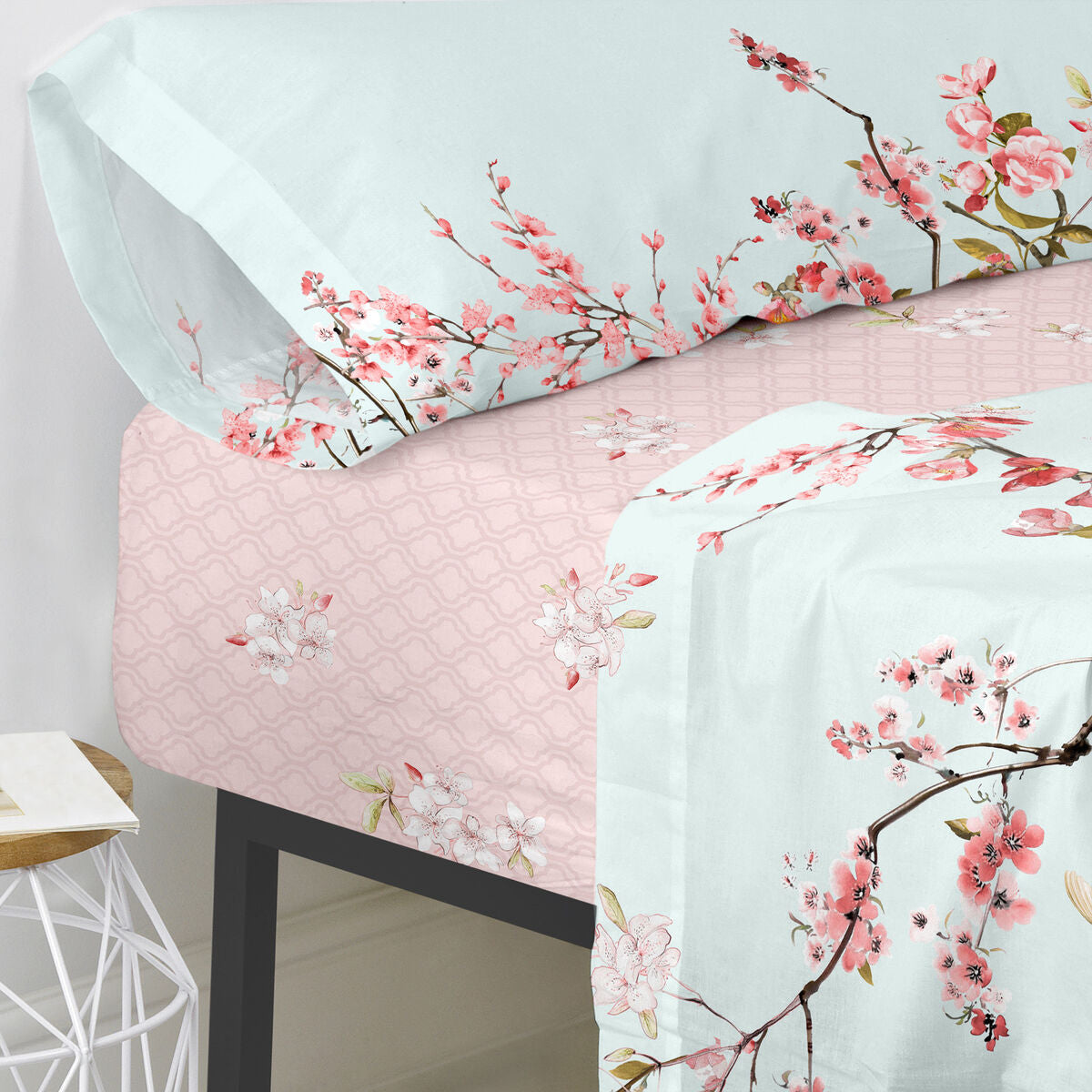 Fitted sheet HappyFriday Chinoiserie Multicolour 160 x 200 x 32 cm