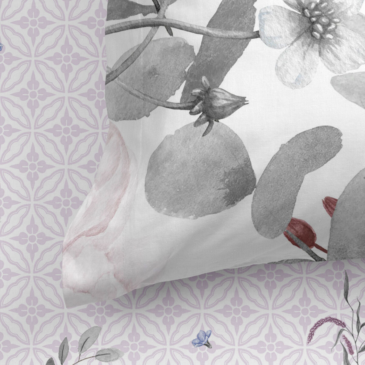 Fitted sheet HappyFriday Delicate bouquet Multicolour 160 x 200 x 32 cm HappyFriday