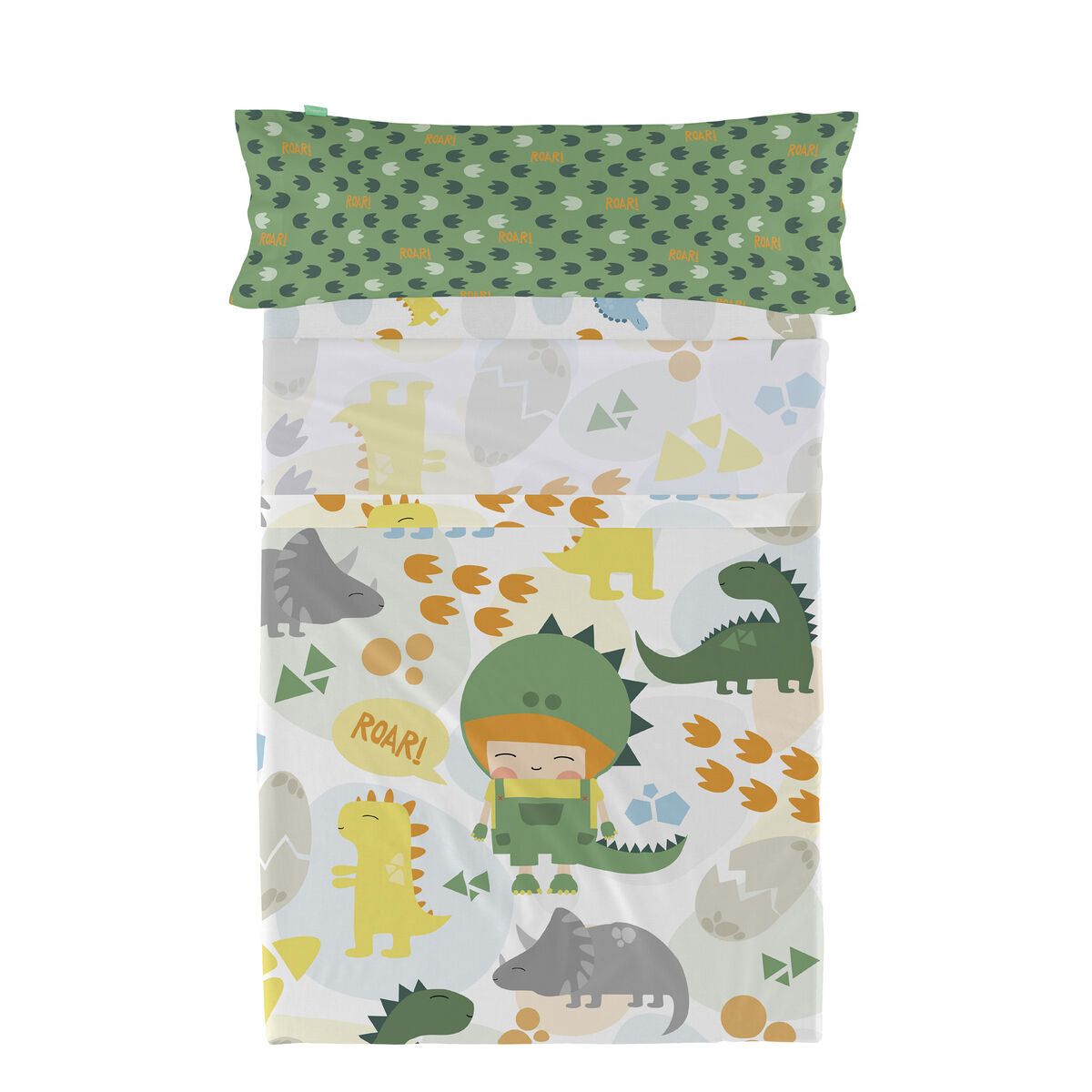 Bedding set HappyFriday Happynois Happydino Multicolour Single 2 Pieces HappyFriday