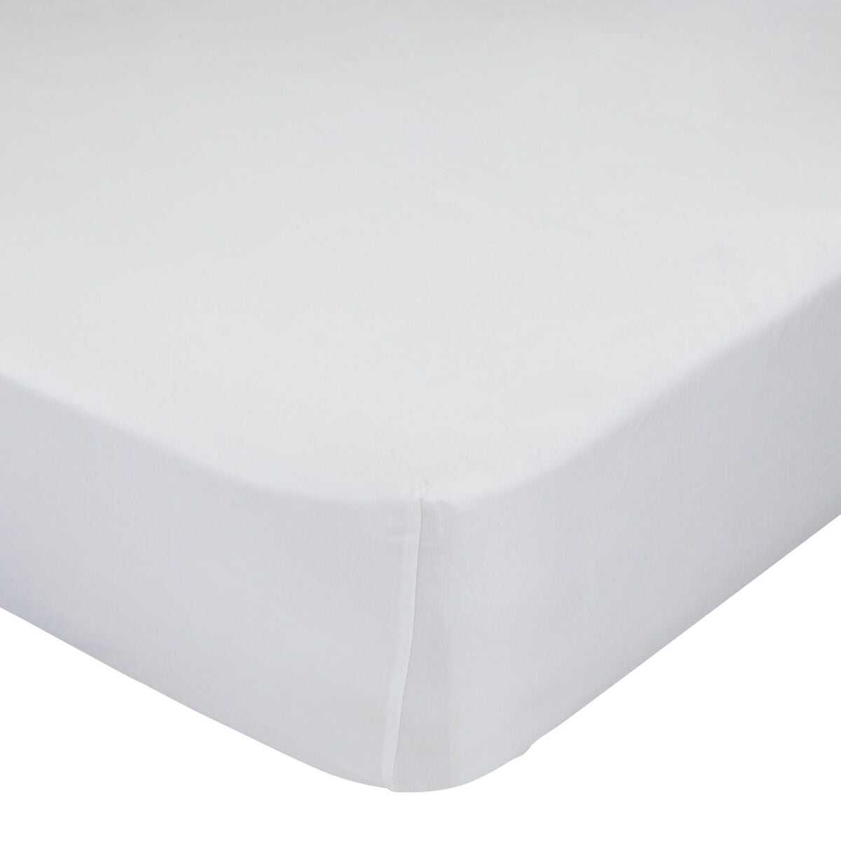 Fitted bottom sheet HappyFriday BASIC White 200 x 200 x 32 cm