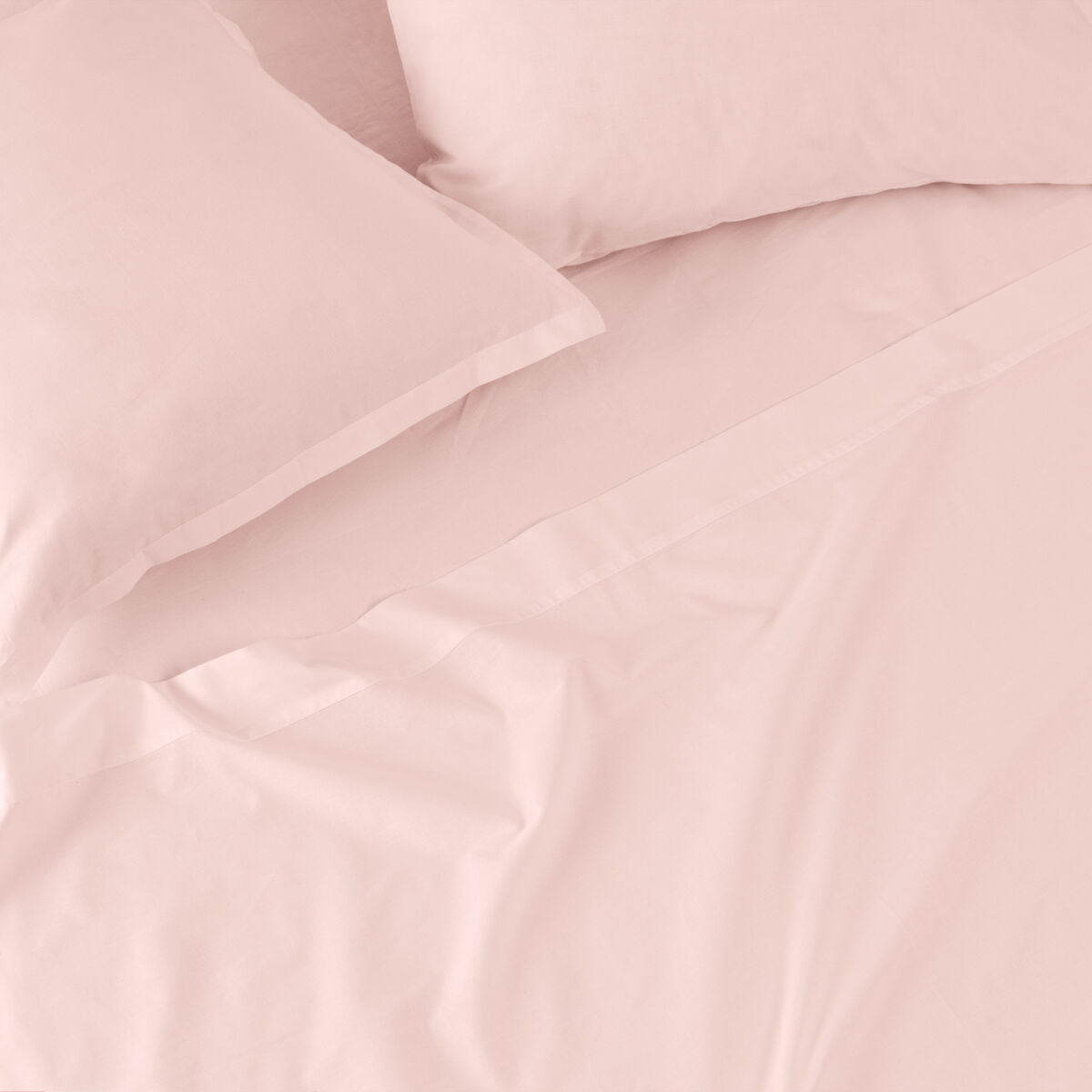 Fitted bottom sheet HappyFriday BASIC Light Pink 200 x 200 x 32 cm HappyFriday