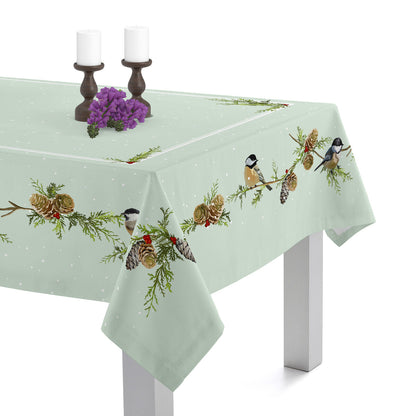 Tablecloth HappyFriday Xmas Sparrow Multicolour 145 x 150 cm HappyFriday