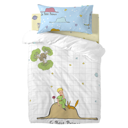 Duvet cover set HappyFriday Le Petit Prince Imagination Multicolour Baby Crib 2 Pieces