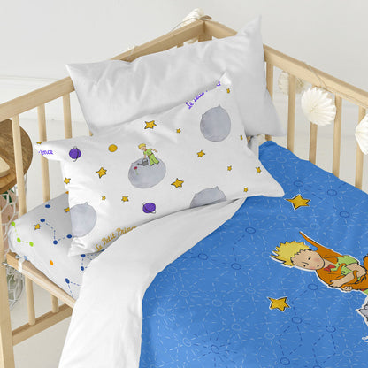 Duvet cover set HappyFriday Le Petit Prince Accolade Multicolour Baby Crib 2 Pieces HappyFriday