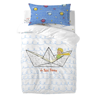 Duvet cover set HappyFriday Le Petit Prince Navire Multicolour Baby Crib 2 Pieces HappyFriday