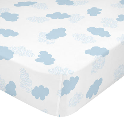 Fitted sheet HappyFriday BASIC KIDS Blue 90 x 200 x 32 cm HappyFriday