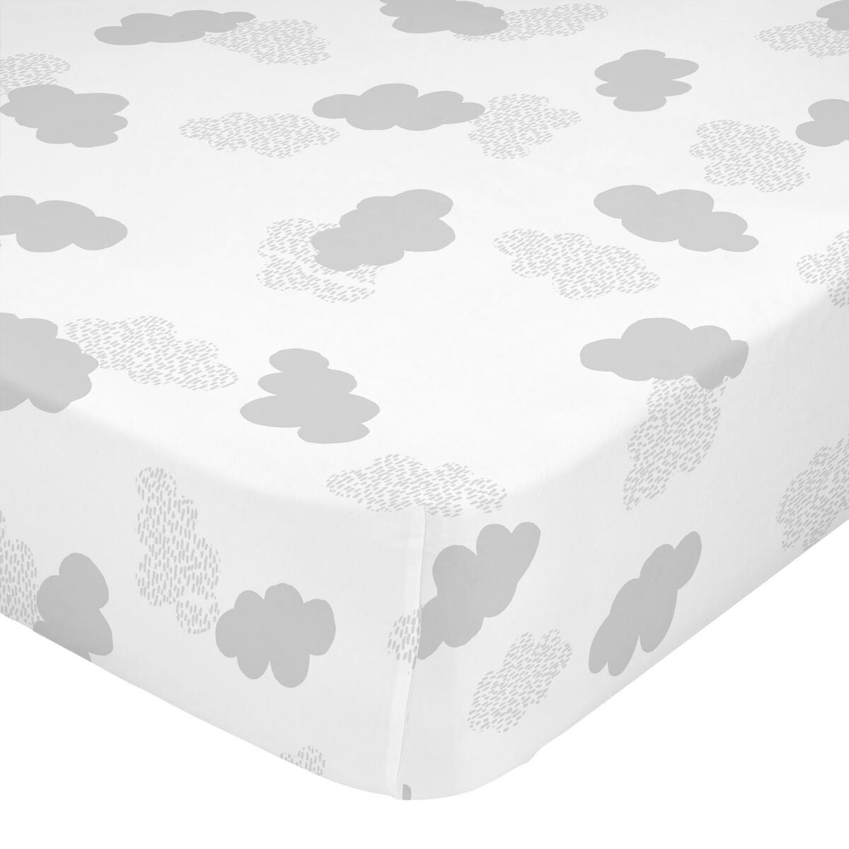 Fitted sheet HappyFriday BASIC KIDS Grey 105 x 200 x 32 cm HappyFriday