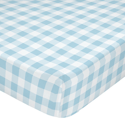 Fitted sheet HappyFriday BASIC KIDS Blue White 70 x 140 x 14 cm HappyFriday