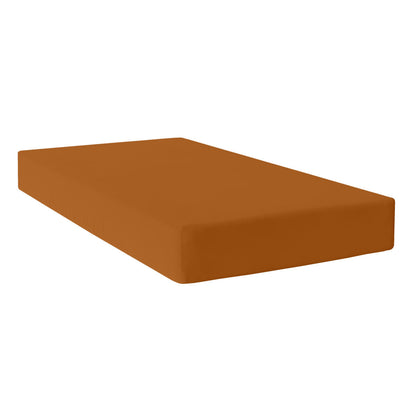 Fitted sheet HappyFriday BASIC Terracotta 90 x 200 x 32 cm HappyFriday