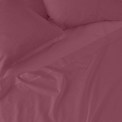 Fitted bottom sheet HappyFriday BASIC Magenta 140 x 200 x 32 cm HappyFriday