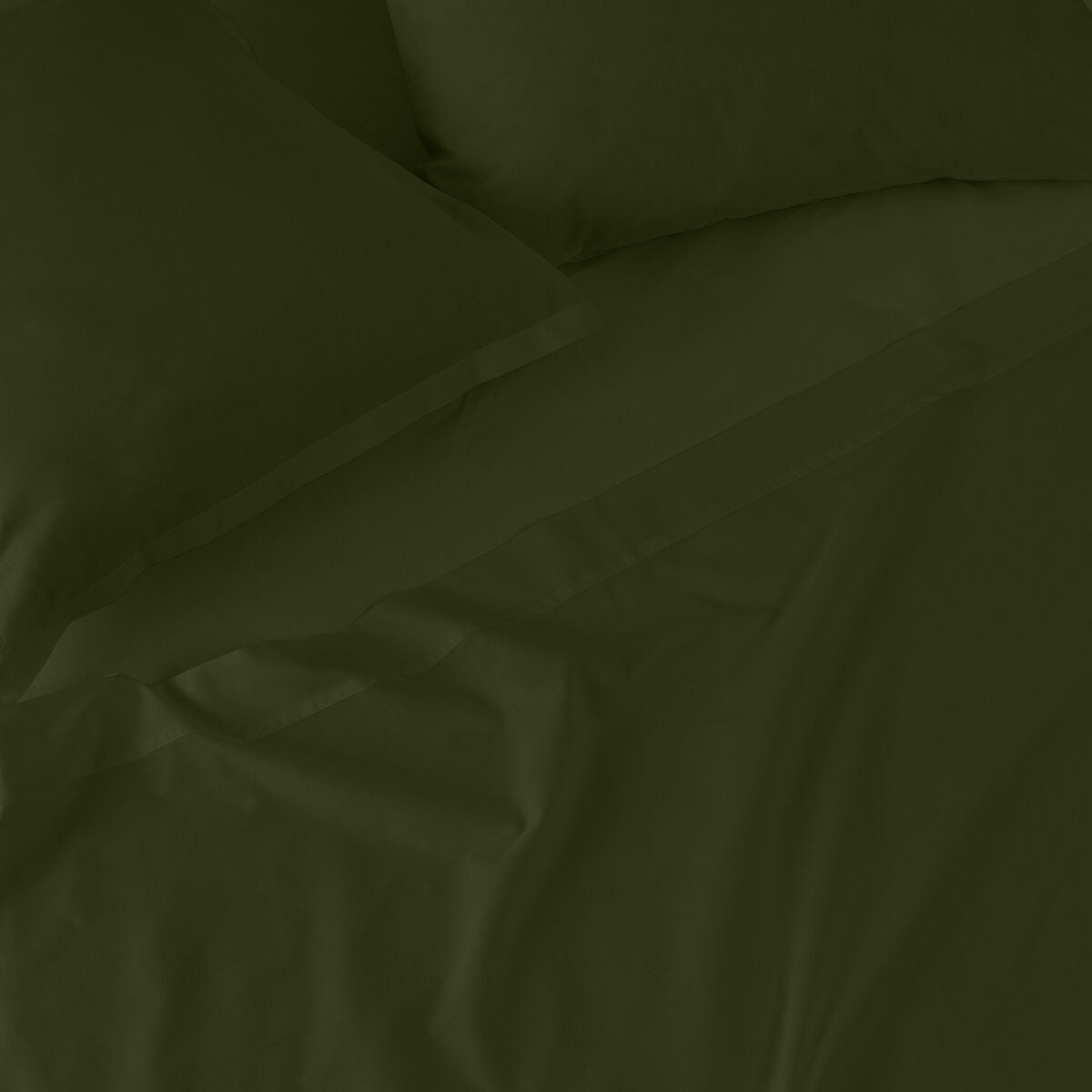 Fitted sheet HappyFriday BASIC Dark green 105 x 200 x 32 cm