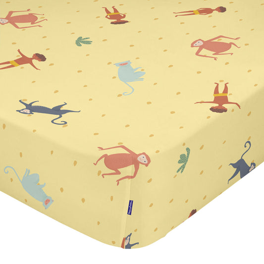 Fitted sheet HappyFriday MR FOX Multicolour 105 x 200 x 32 cm HappyFriday