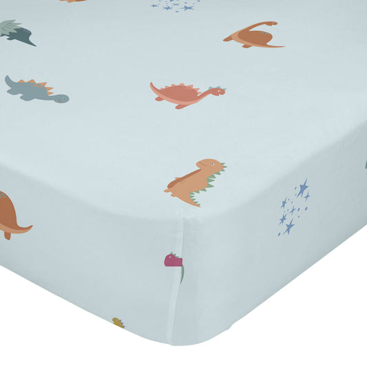 Fitted sheet HappyFriday Mini dinosaur Multicolour 105 x 200 x 32 cm HappyFriday