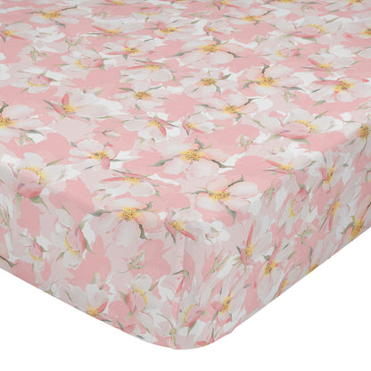 Fitted sheet HappyFriday Spring blossom Multicolour 105 x 200 x 32 cm HappyFriday