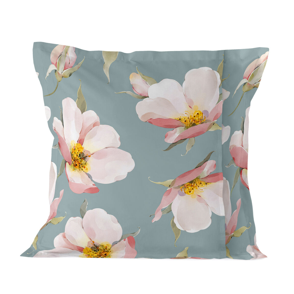 Pillowcase HappyFriday Spring Blossom Multicolour 80 x 80 cm HappyFriday