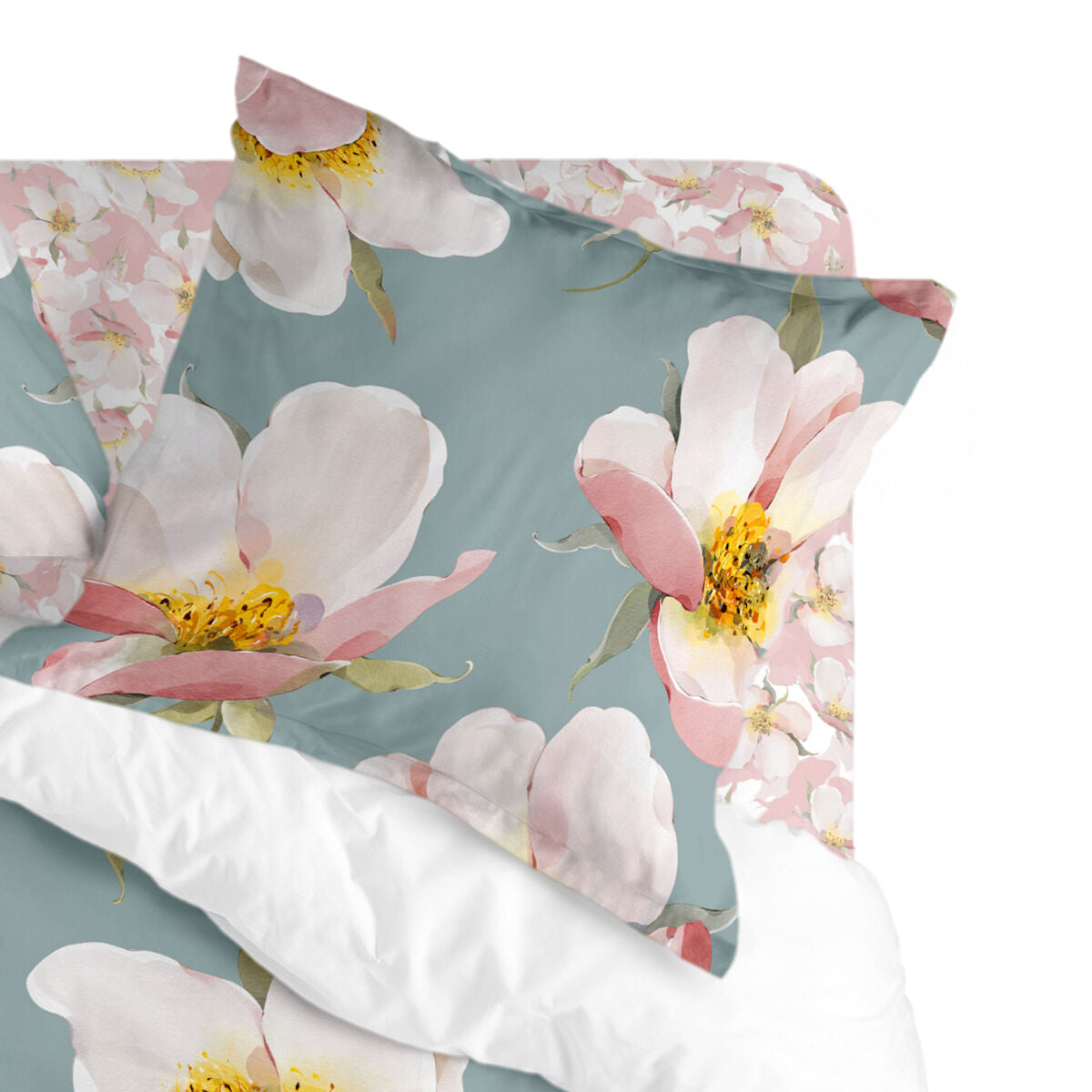 Pillowcase HappyFriday Spring Blossom Multicolour 80 x 80 cm HappyFriday