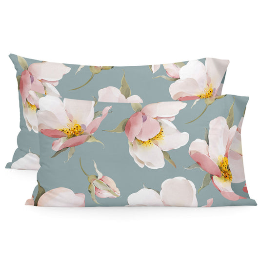 Pillowcase HappyFriday Spring Blossom Multicolour 50 x 75 cm (2 Units) HappyFriday