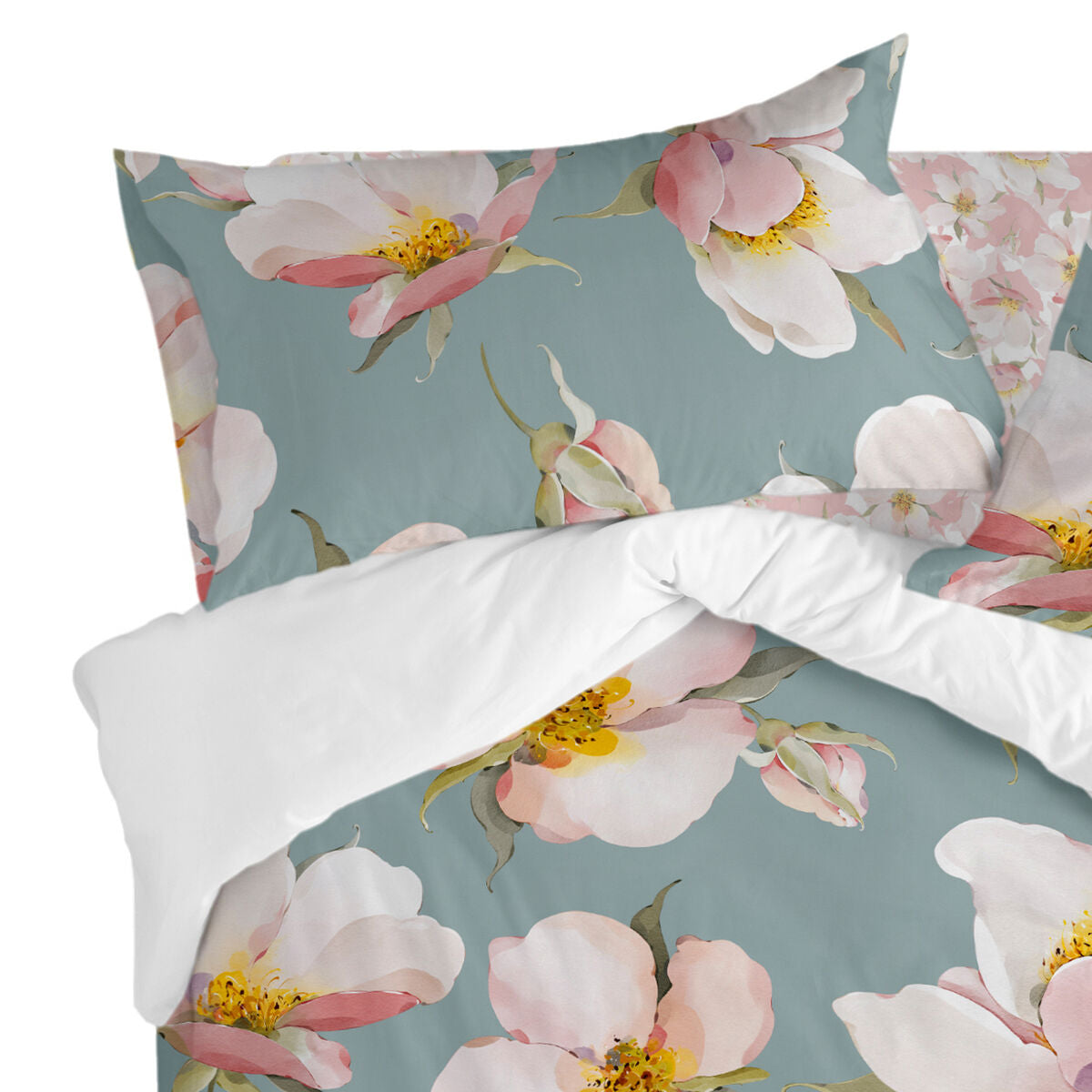 Pillowcase HappyFriday Spring Blossom Multicolour 50 x 75 cm (2 Units) HappyFriday