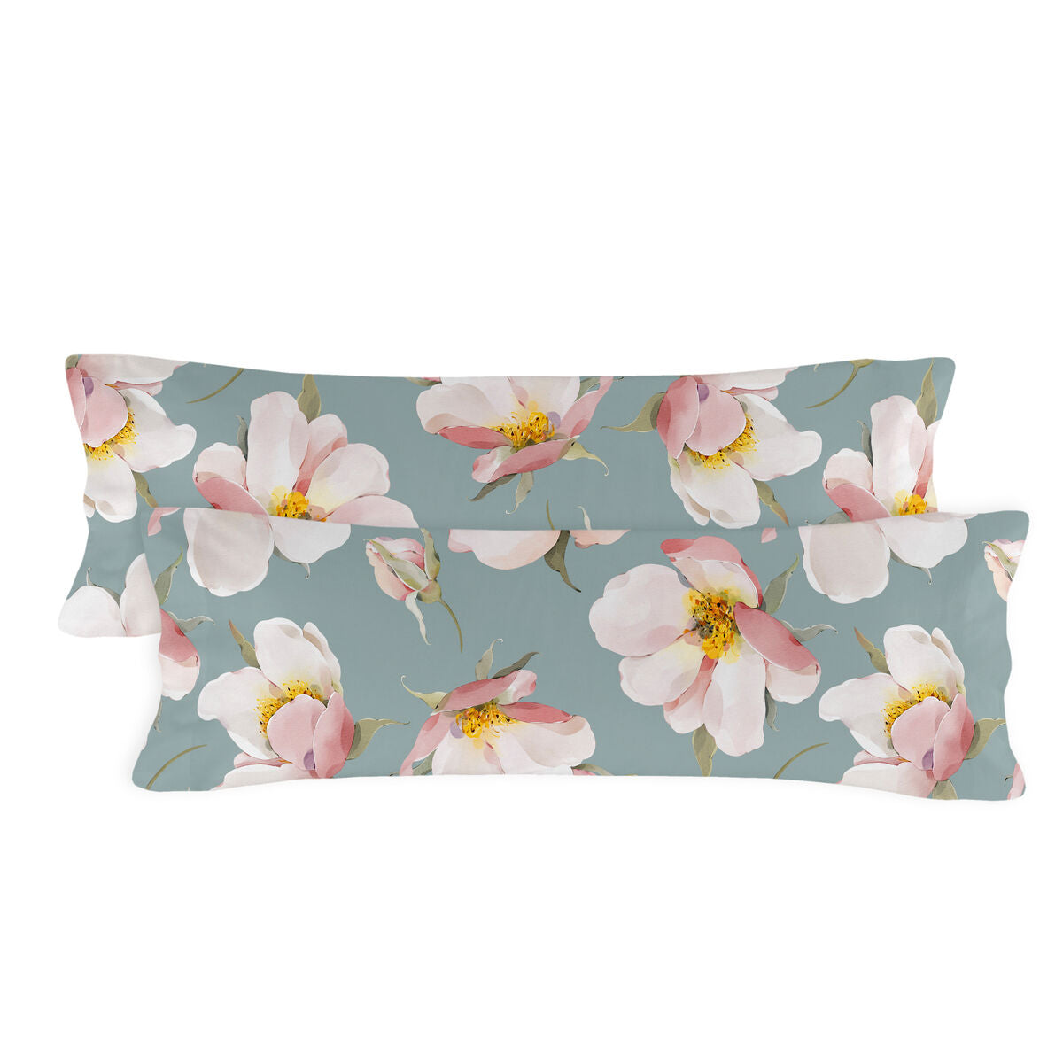 Pillowcase HappyFriday Spring Blossom Multicolour 45 x 110 cm (2 Units) HappyFriday