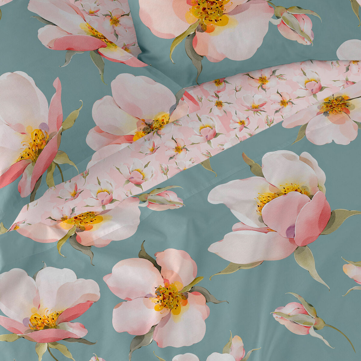 Top sheet HappyFriday Spring blossom Multicolour 160 x 270 cm HappyFriday