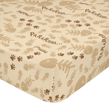 Fitted bottom sheet HappyFriday Mr Fox Cats Multicolour 90 x 200 x 32 cm HappyFriday