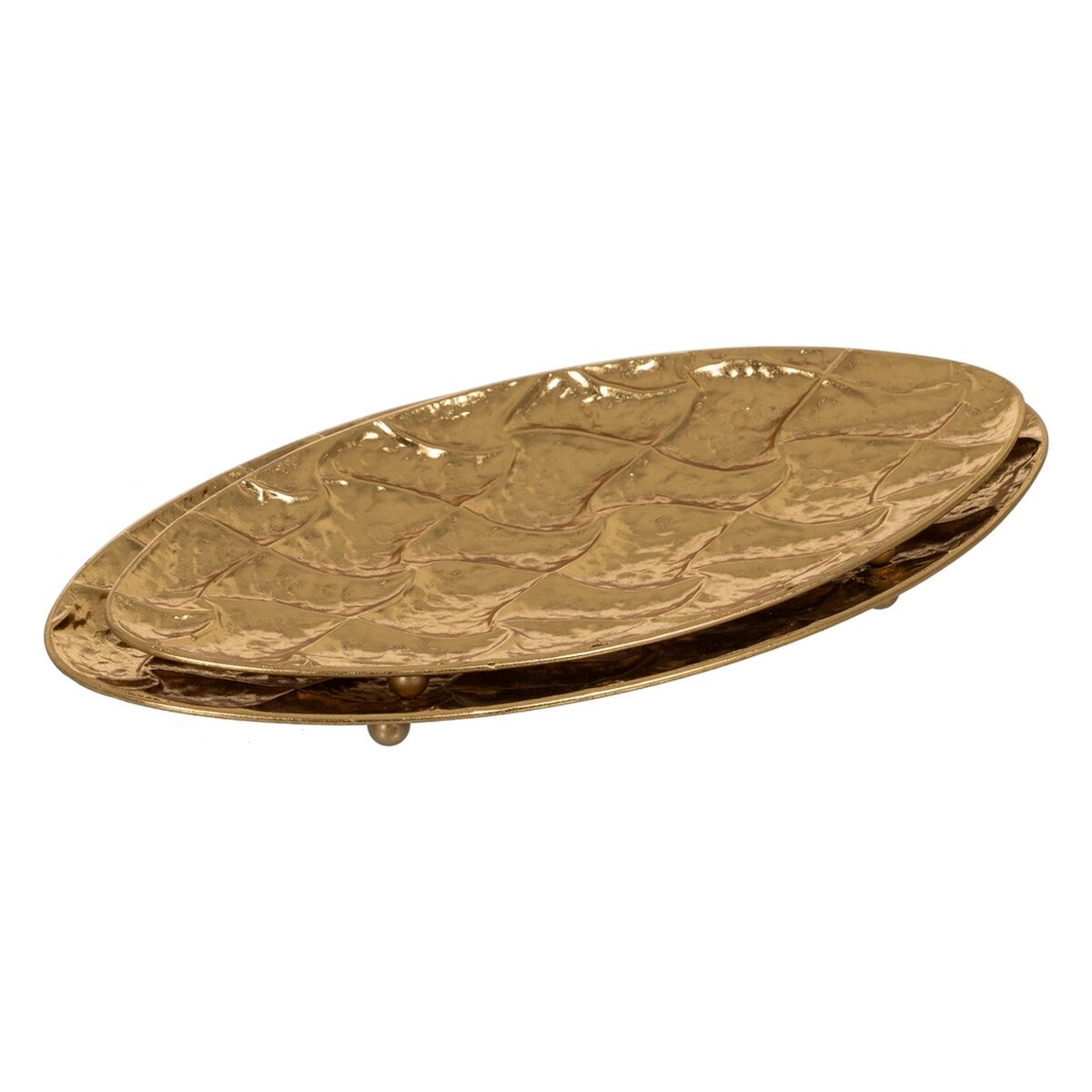 Snack tray Golden Iron 52 x 27 x 4 cm (2 Units) BigBuy Home