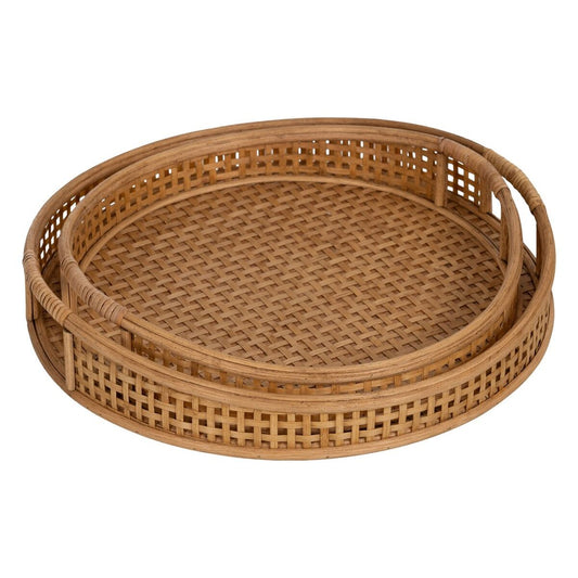 Tray Natural Bamboo 44,5 x 44,5 x 8,5 cm (2 Units) BigBuy Home