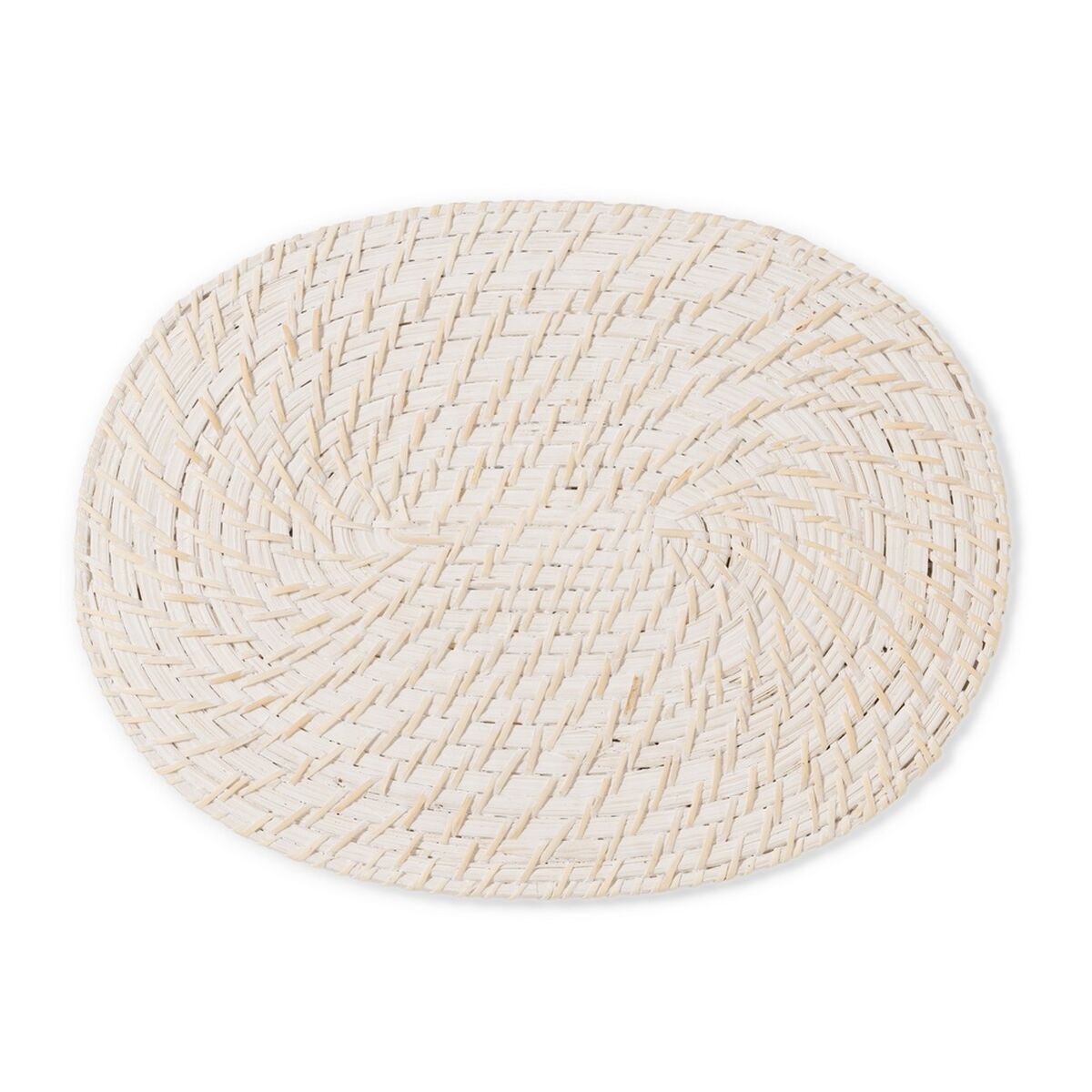 Table Mat White Bamboo Rattan 40 x 30 x 0,5 cm BigBuy Home