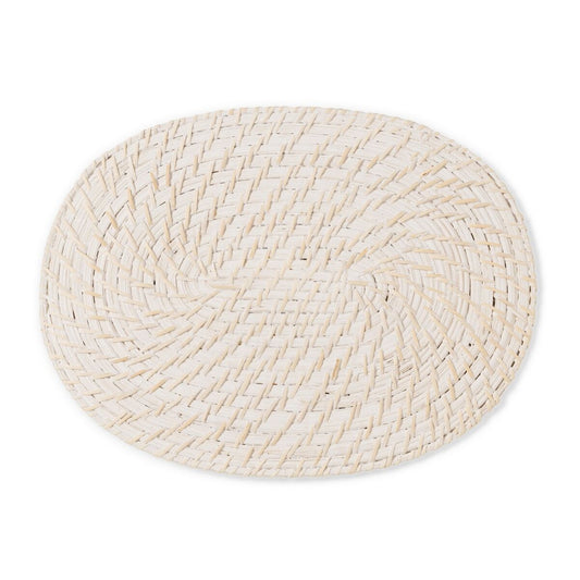 Table Mat White Bamboo Rattan 40 x 30 x 0,5 cm BigBuy Home