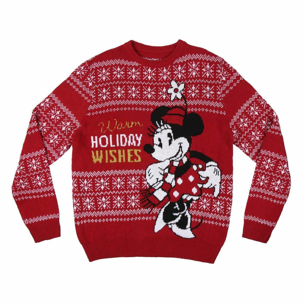 Damenpullover Minnie Mouse Rot