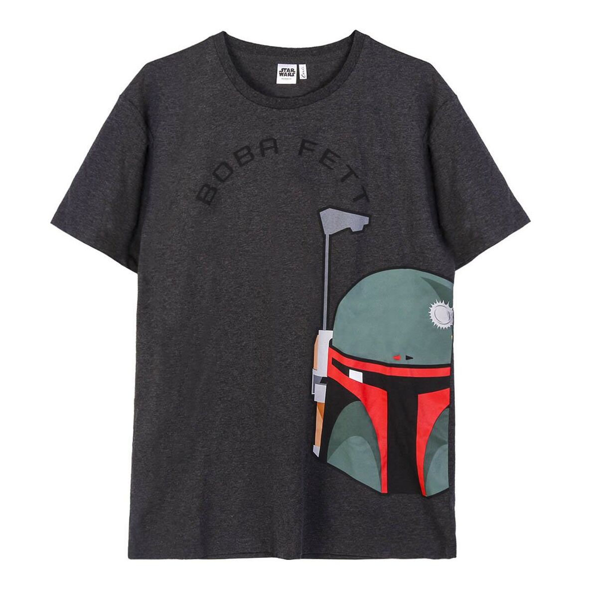 Men’s Short Sleeve T-Shirt Boba Fett Grey Dark grey Adults Boba Fett