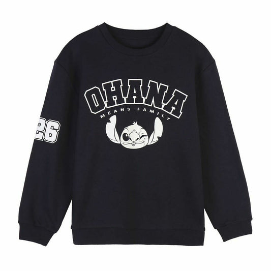 Damen Sweatshirt ohne Kapuze Stitch Dunkelblau