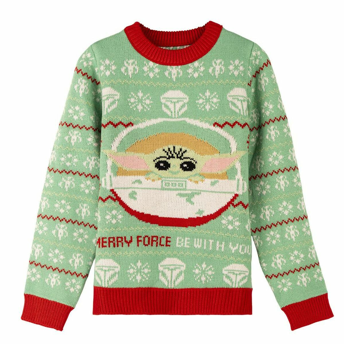 Unisex Jumper The Mandalorian Children's Christmas Green The Mandalorian