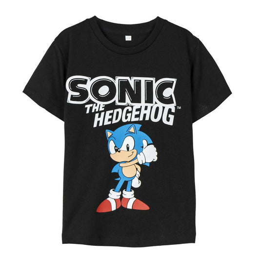 Child's Short Sleeve T-Shirt Sonic Black