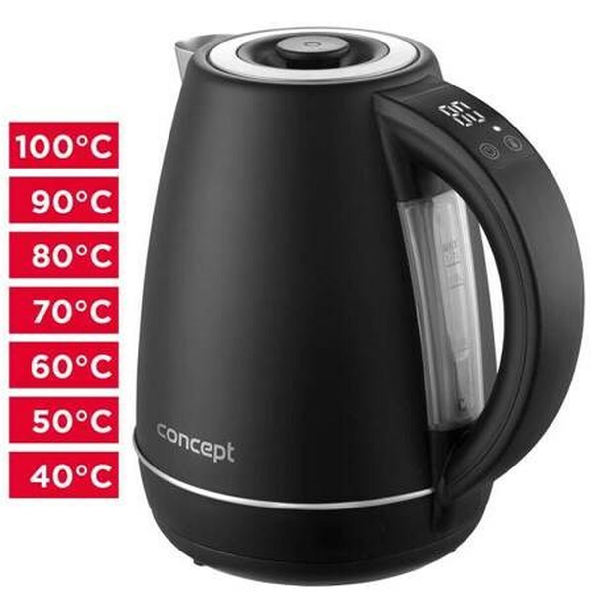 Kettle Concept RK3355 Black Plastic 1850-2200 W 1,7 L Concept