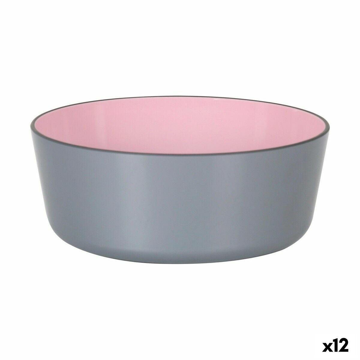 Bowl Inde Melamin Pink/Grey (12 Units) Inde