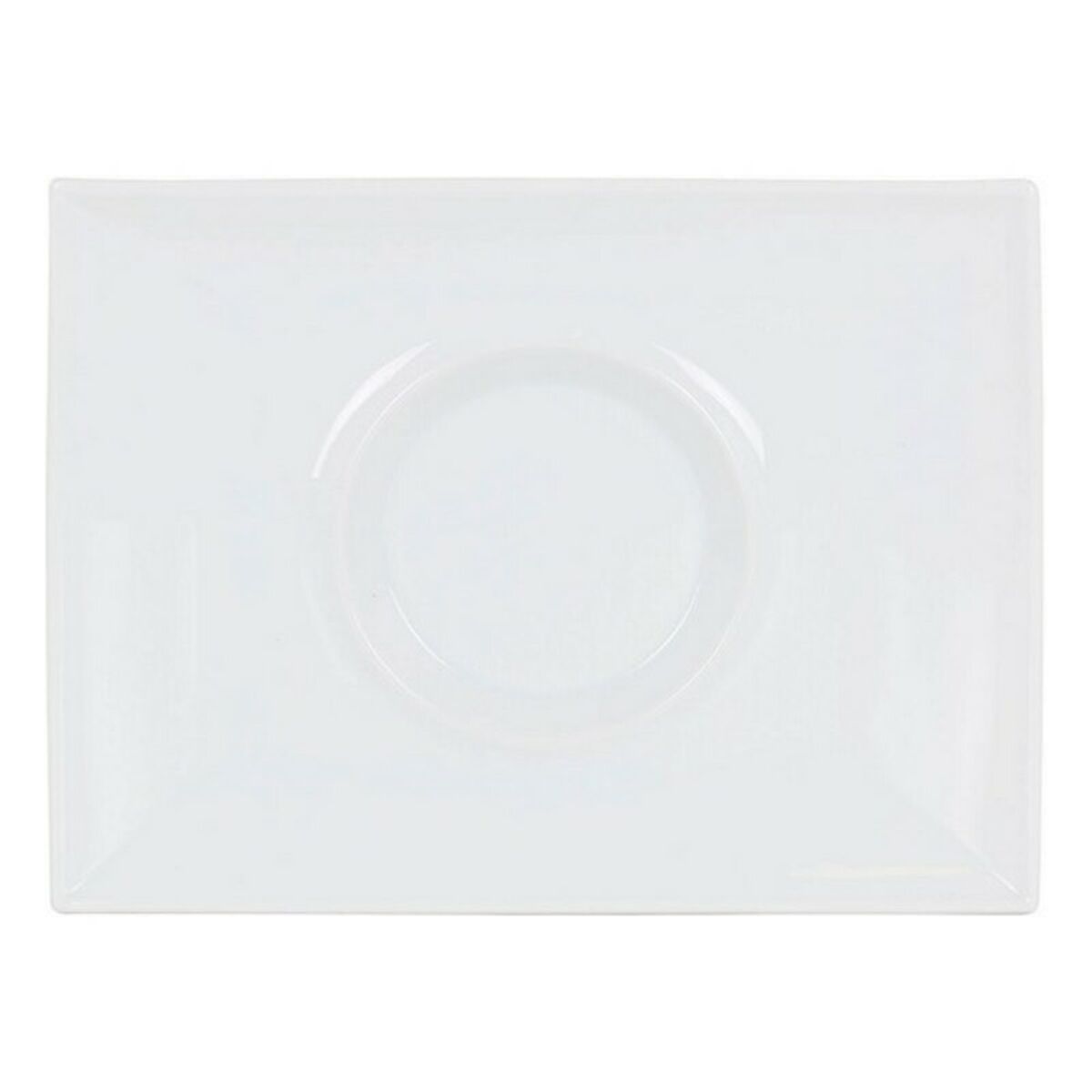 Flat plate Gourmet Porcelain White (29,5 x 22 x 3 cm) Inde