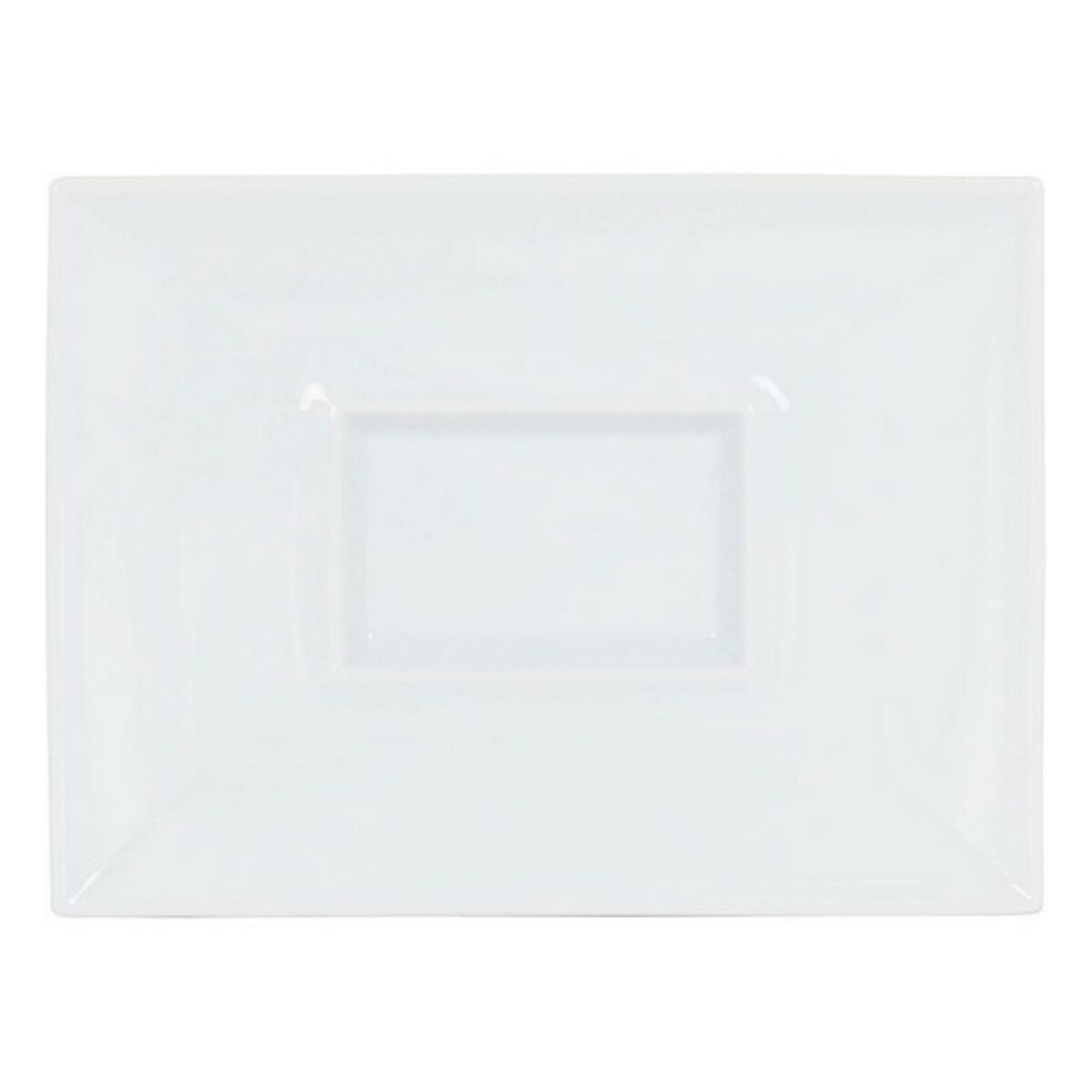 Flat plate Gourmet Porcelain White (29,5 x 22 x 3 cm) Inde