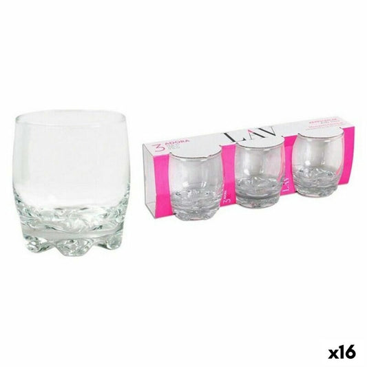 Set of glasses LAV Adora 290 ml 3 Pieces (16 Units) LAV