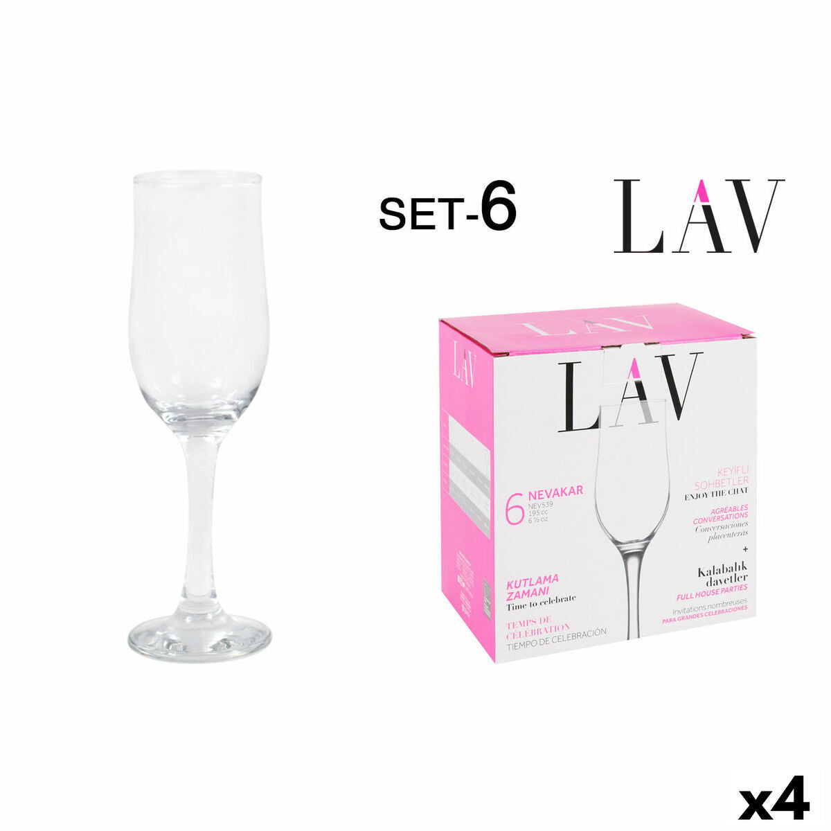 Set of cups LAV Nevakar (4 Units) LAV